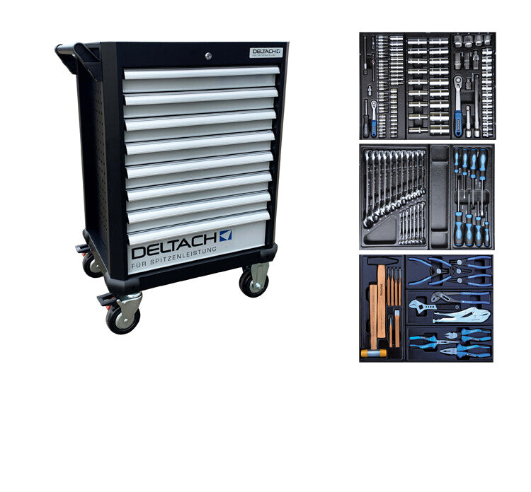 524100 | Deltach D2-compact gevulde gereedschapswagen 145 dlg