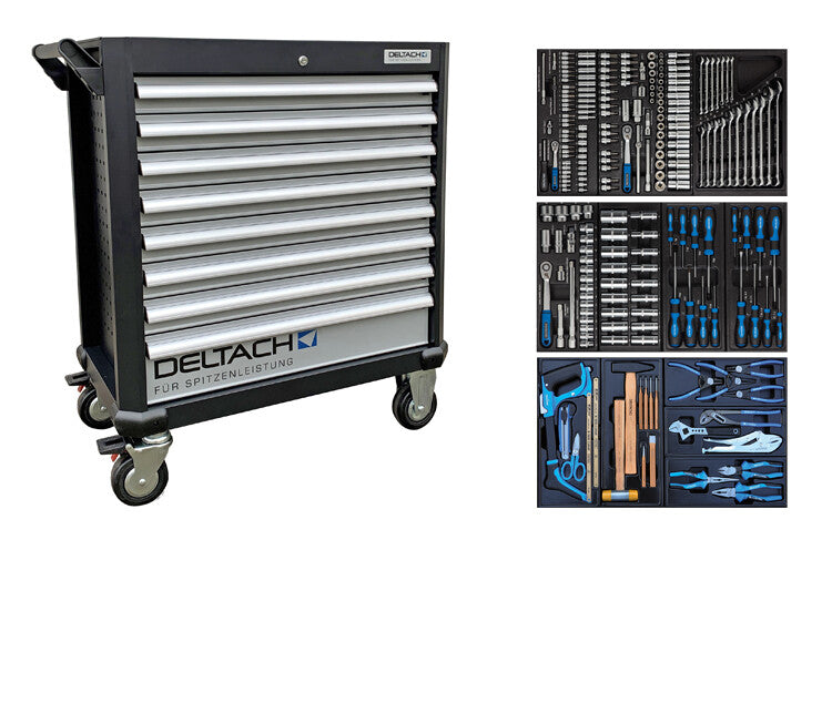525100 | Deltach D2-XL gevulde gereedschapswagen 227 dlg
