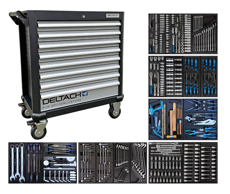 525160 | Deltach D2-XL gevulde gereedschapswagen 378 dlg