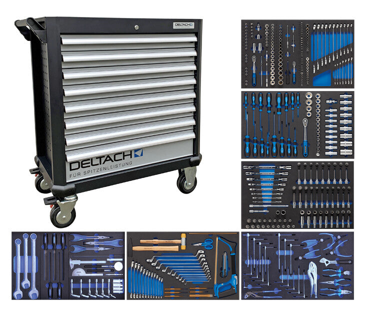 525260 | Deltach D2-XL gevulde gereedschapswagen 378 dlg