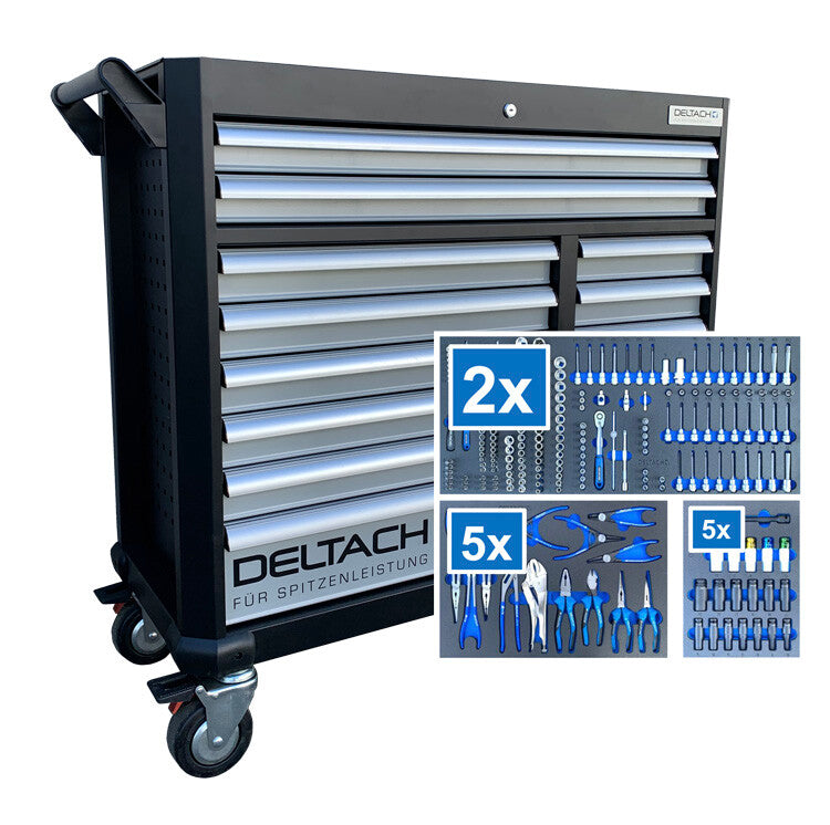 527300 | Deltach D2-XXL gevulde gereedschapswagen 475 dlg