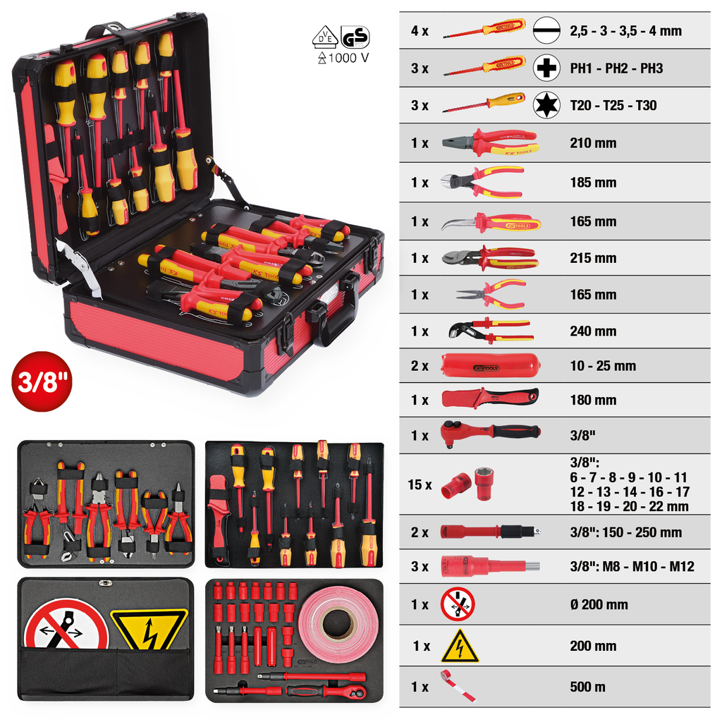 Högert tangen- en schroevendraaierset geïsoleerd 1000 V, 12-delig | 1036696 Högert tangen- en schroevendraaierset geïsoleerd 1000 V, 12-delig | 1036696