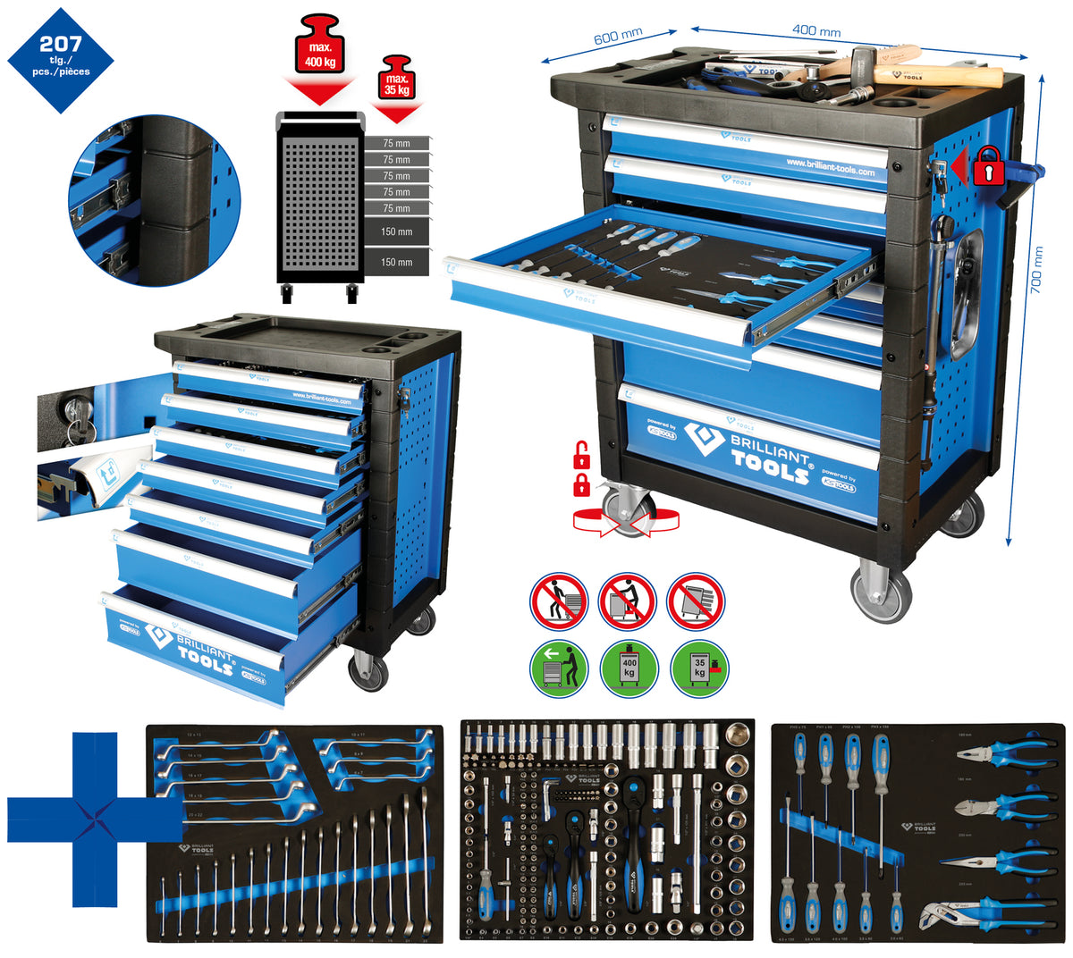 BRILLIANT TOOLS Glühkerzen-Werkzeug-Satz 7tlg. - BT561010