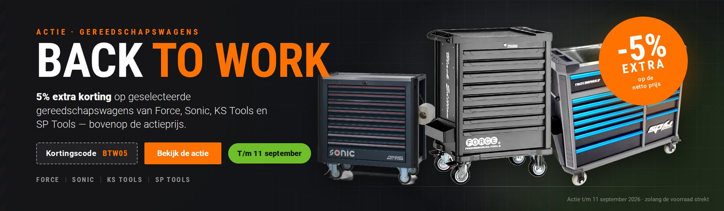 Back To Work: gereedschapswagens met 5% extra korting