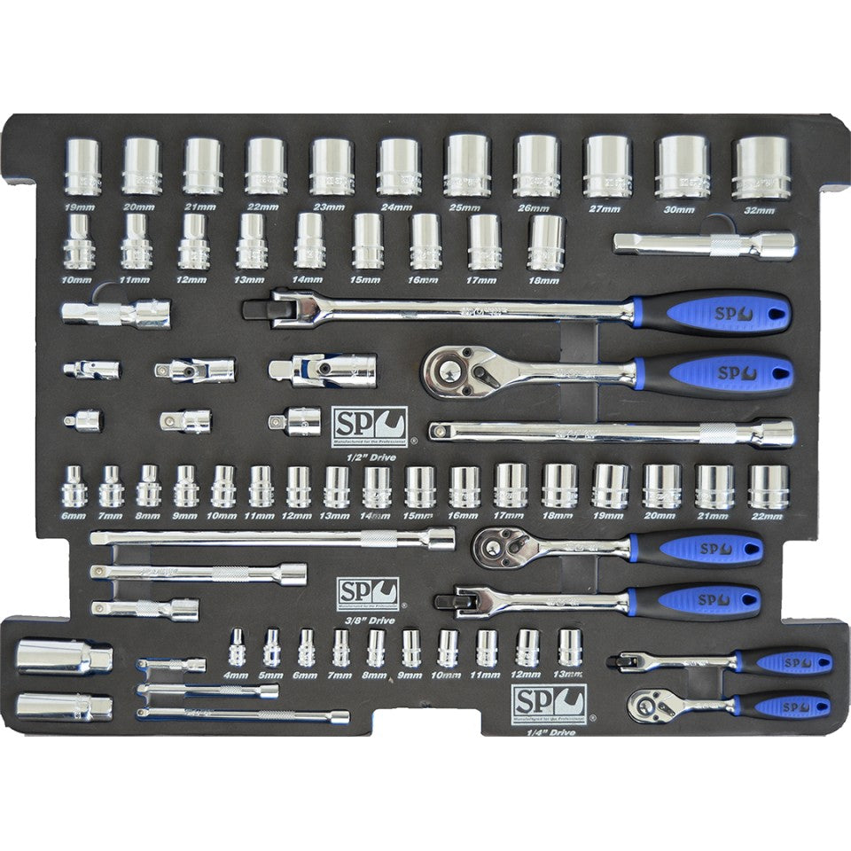 SP Tools Tech Series gevulde topkist 334-delig – Diamond Black, foto 2