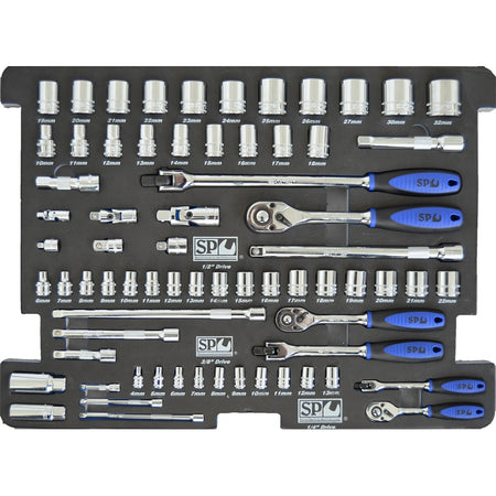 SP Tools Tech Series gevulde topkist 334-delig – Diamond Black, foto 2