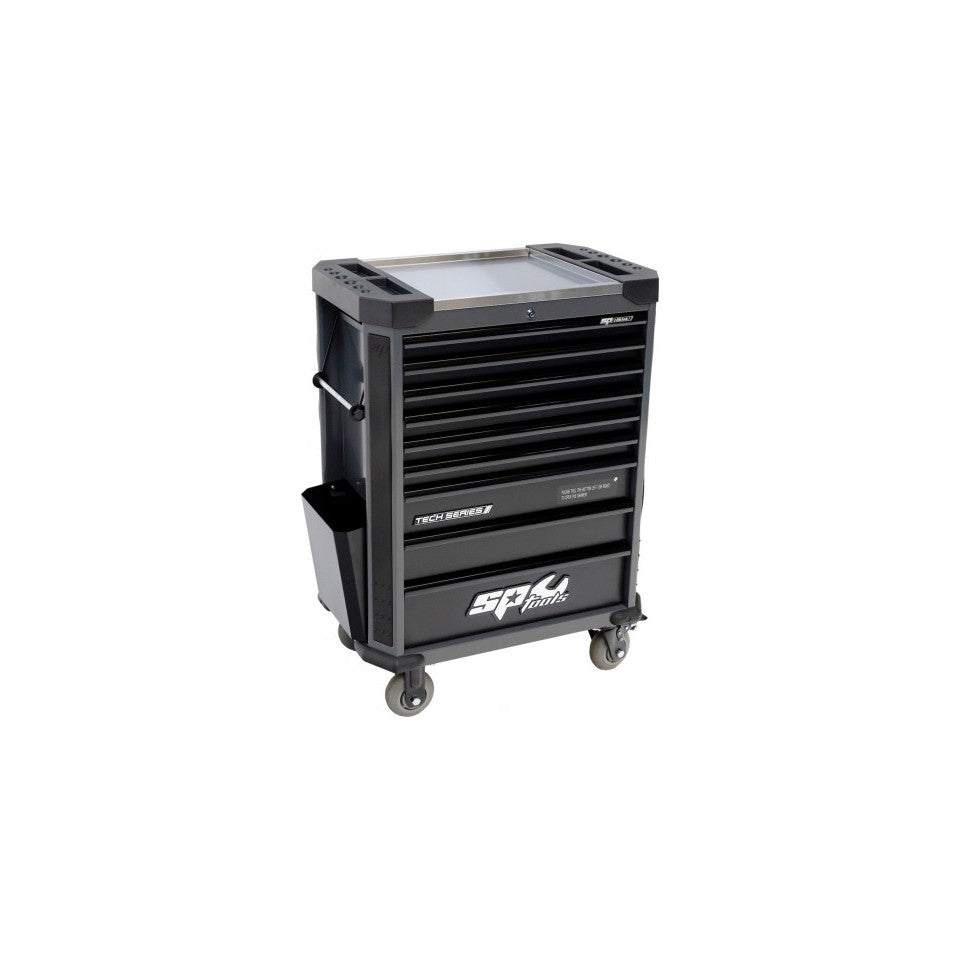 SP Tools Tech Series 374-delige gevulde gereedschapswagen – Zwart