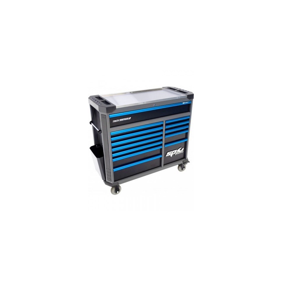 SP Tools Tech Series XL 412-delige gevulde gereedschapswagen – Blauw