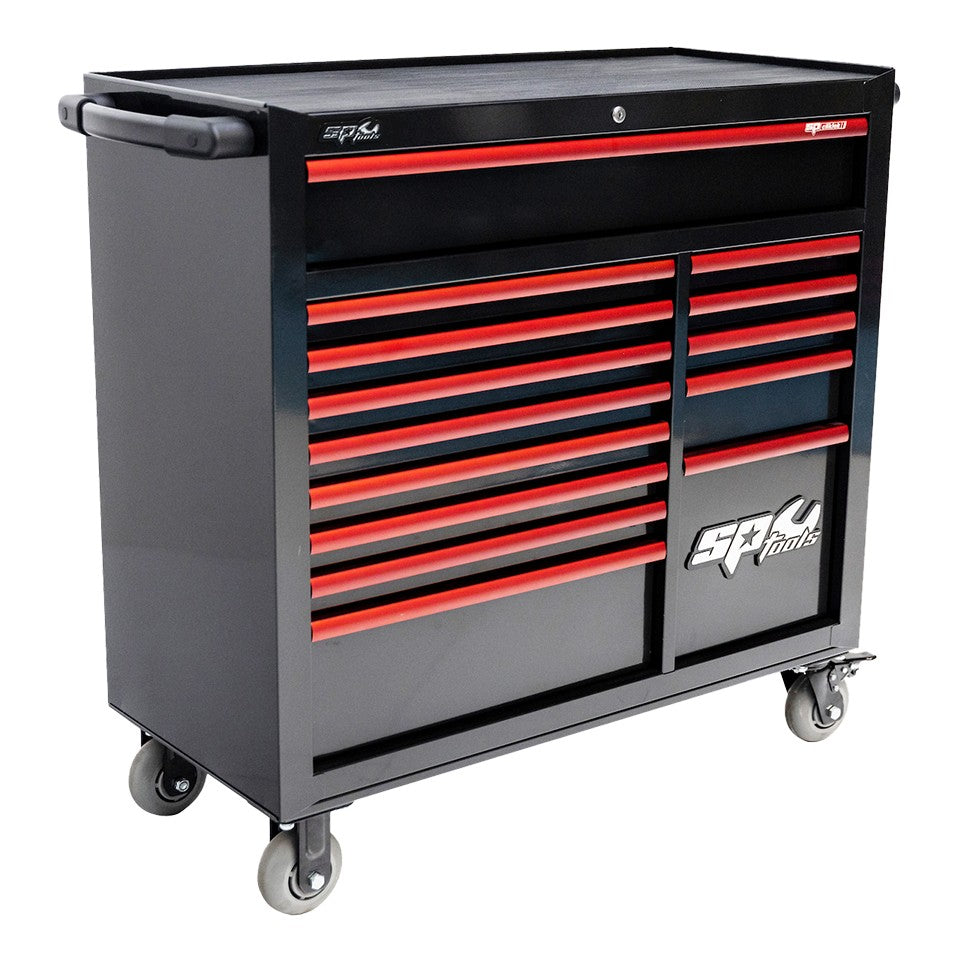 SP Tools Custom Series XL 506-delige gevulde gereedschapswagen – Rood