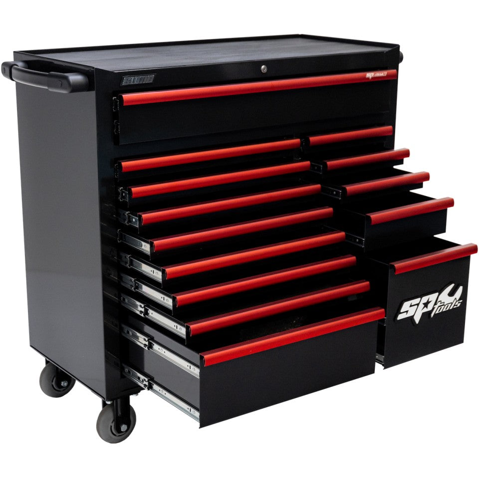 SP Tools Custom Series XL 506-delige gevulde gereedschapswagen – Rood, foto 2