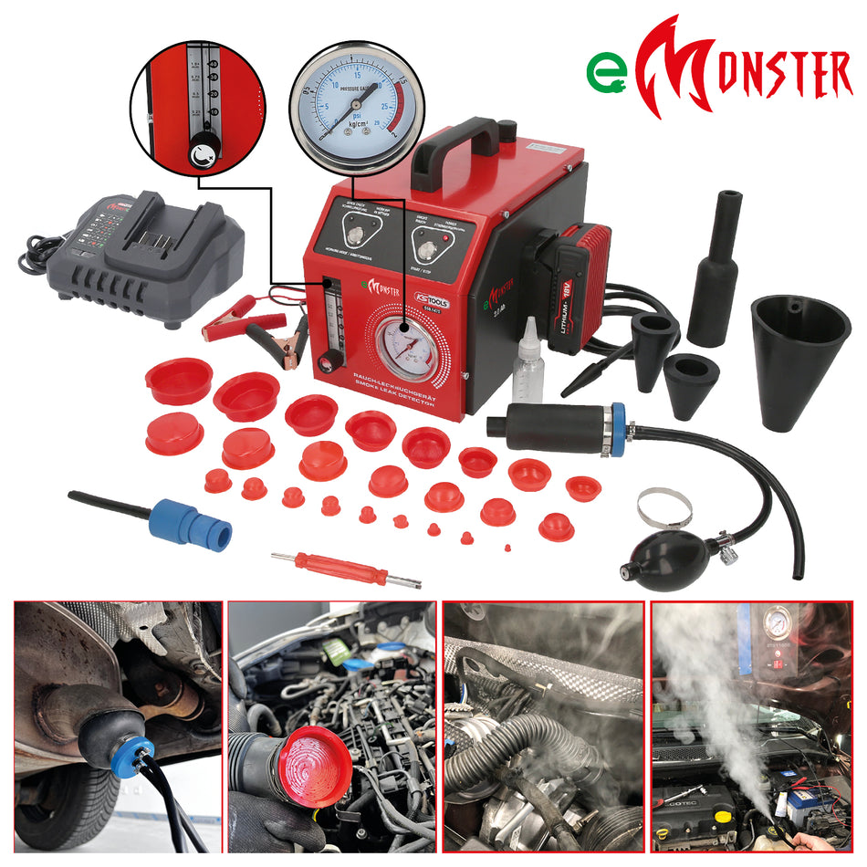 550.1470 | KS Tools rookmachine voor lekdetectie. met 2 Ah accu, 36-dlg