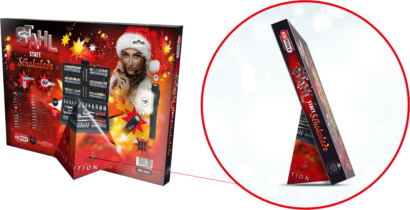 999.4444 | KS Tools adventskalender met steeksleutelset 131 dlg