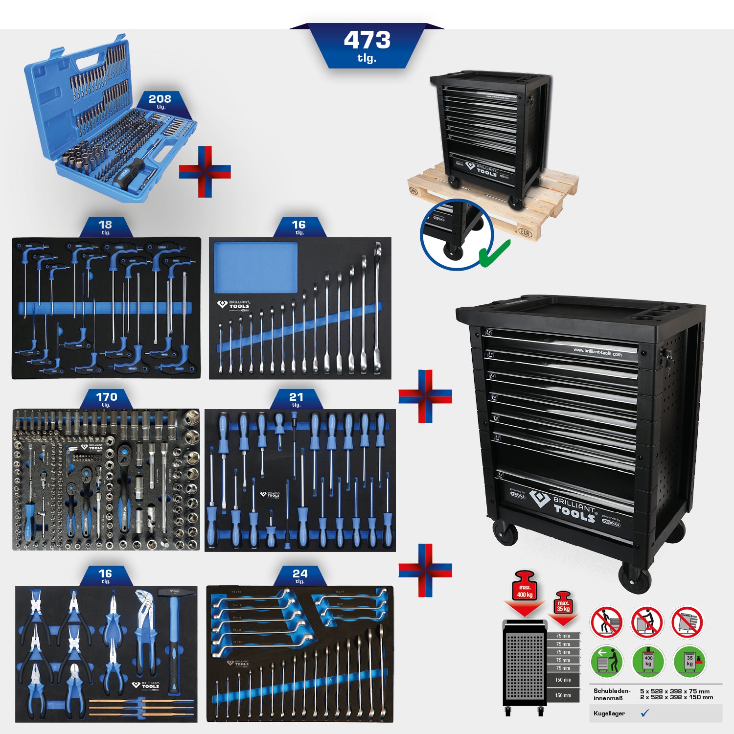 BT153473 | BRILLIANT TOOLS GEREEDSCHAPSWAGEN 473 DLG