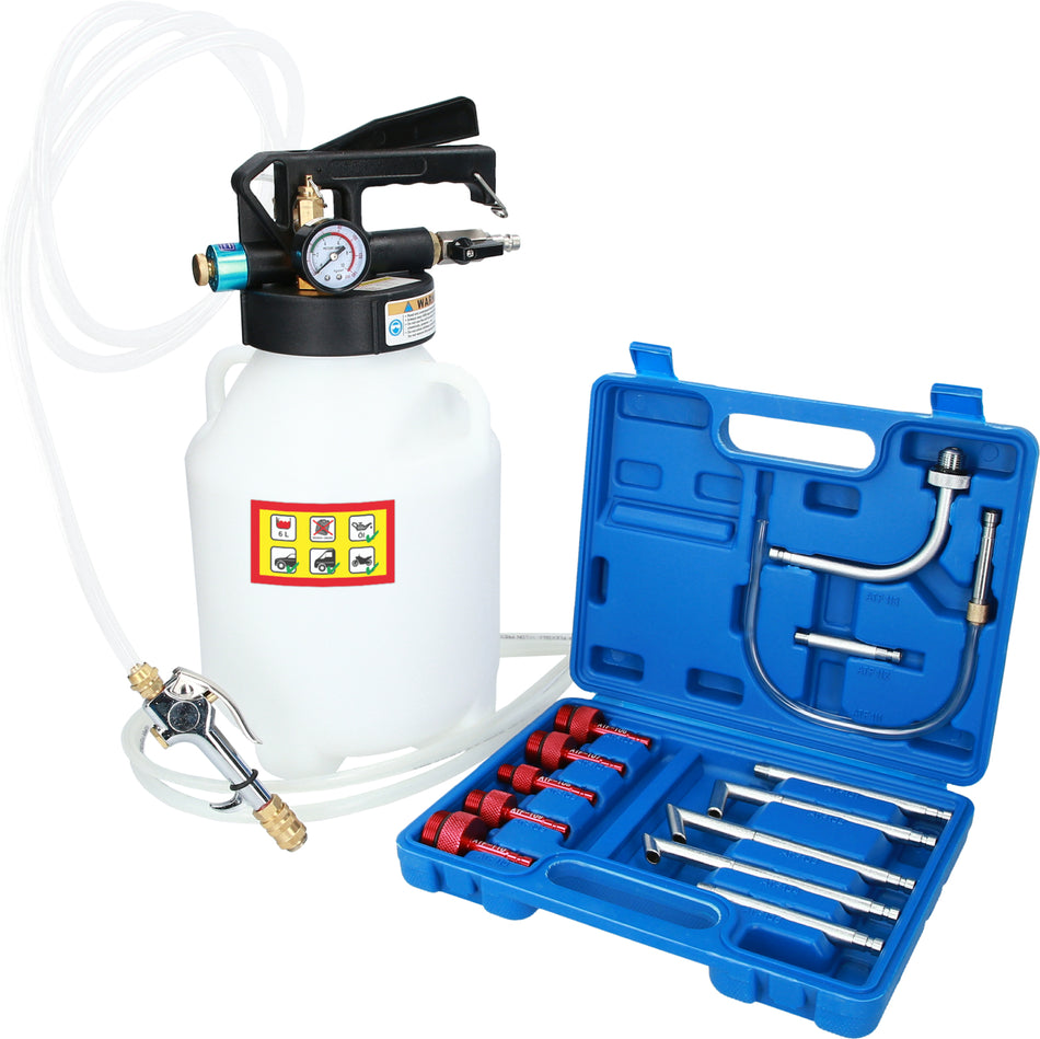 BT621000 | BRILLIANT TOOLS Vul- en aftapsysteem voor versnellingsbakolie met 17 DLG adapterset