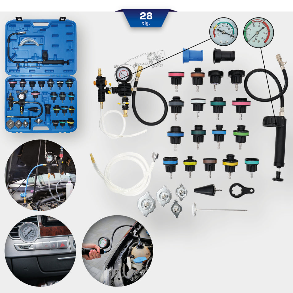 BT521150 | Brilliant Tools Master Koelsysteem-test en serviceset, 28-dlg