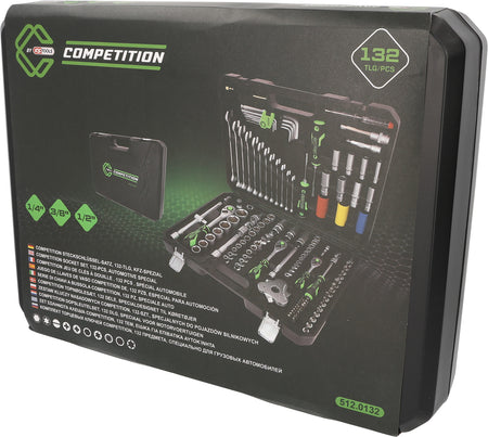 512.0132 | Competition 1/4"+3/8"+1/2" dopsleutelset, 132 dlg