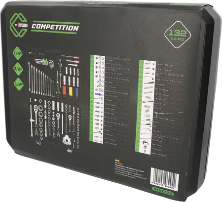 512.0132 | Competition 1/4"+3/8"+1/2" dopsleutelset, 132 dlg