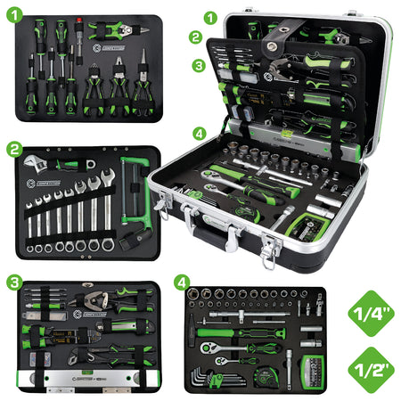 512.0145 | Competition 1/4" + 1/2" Universele-Gereedschapset, 145-dlg
