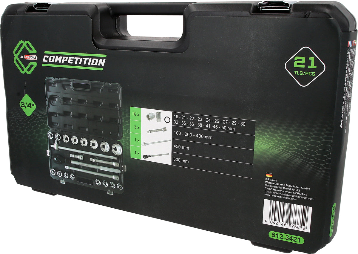 512.3421 | Competition 3/4" Dopsleutelset, 21-dlg