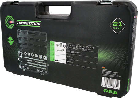 512.3421 | Competition 3/4" Dopsleutelset, 21-dlg