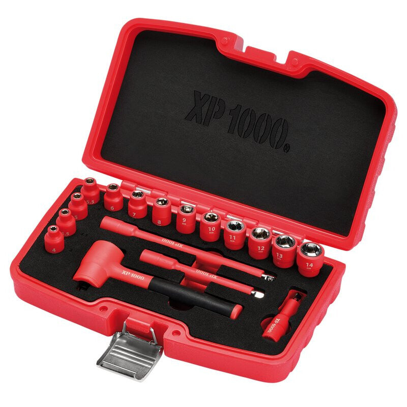D18115 | Draper Tools VDE 1/4" doppenset XP1000 17 dlg