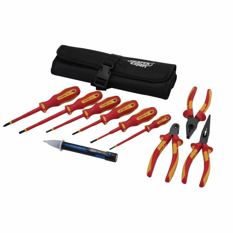 D94852 | Draper Tools VDE elektrische gereedschapset XP1000 10 dlg