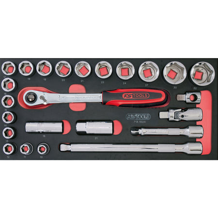 KS Tools RACING 855.7158 rode gereedschapswagen met 7 laden en 158 gereedschappen – foto 8
