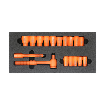 KS Tools ULTIMATE 819.7045 oranje gereedschapswagen met 7 laden, 44 geïsoleerde gereedschappen en een stroomtang – foto 3