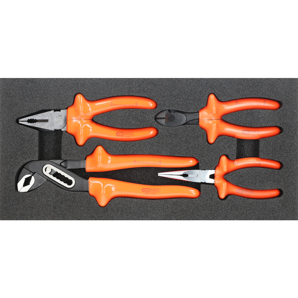 KS Tools ULTIMATE 819.7045 oranje gereedschapswagen met 7 laden, 44 geïsoleerde gereedschappen en een stroomtang – foto 5