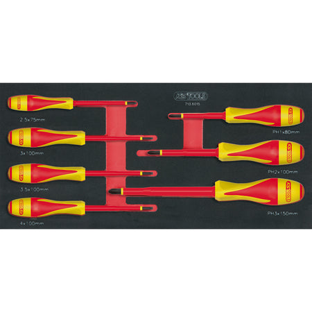 KS Tools ULTIMATE 819.7045 oranje gereedschapswagen met 7 laden, 44 geïsoleerde gereedschappen en een stroomtang – foto 6