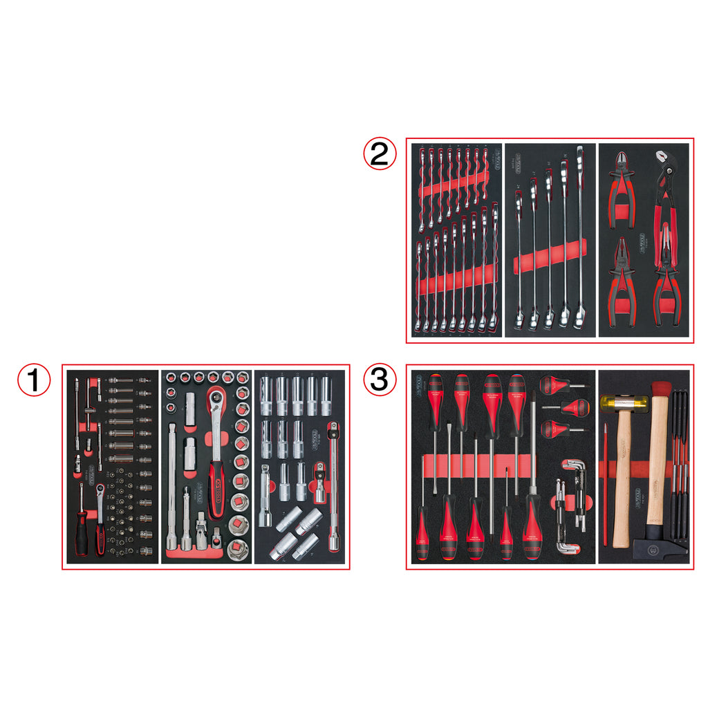 KS Tools RACING 855.7158 rode gereedschapswagen met 7 laden en 158 gereedschappen – foto 6