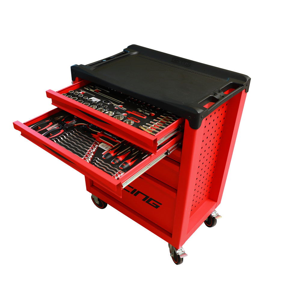 KS Tools RACING 855.5184 rood-zwarte gereedschapswagen met 5 laden en 184 gereedschappen – foto 3