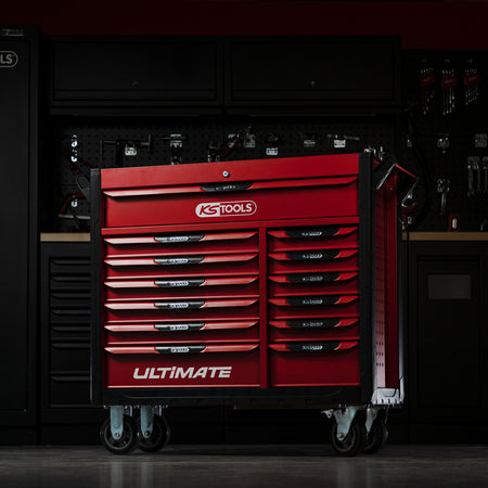 KS Tools ULTIMATE 809.0013 lege rode gereedschapswagen met 13 laden – foto 2