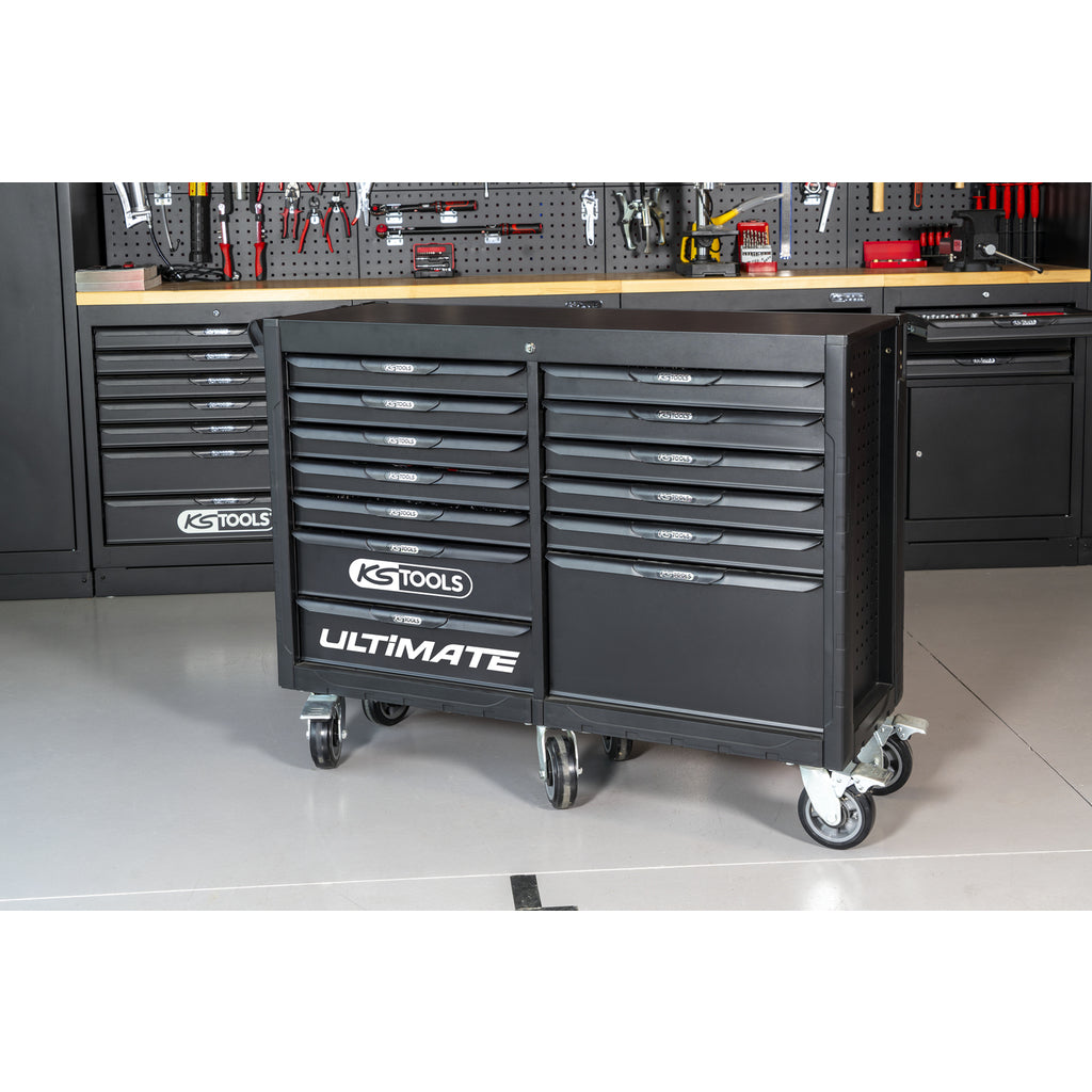 KS Tools ULTIMATE 816.0013 lege zwarte gereedschapswagen met 13 laden en 6 wielen – foto 3