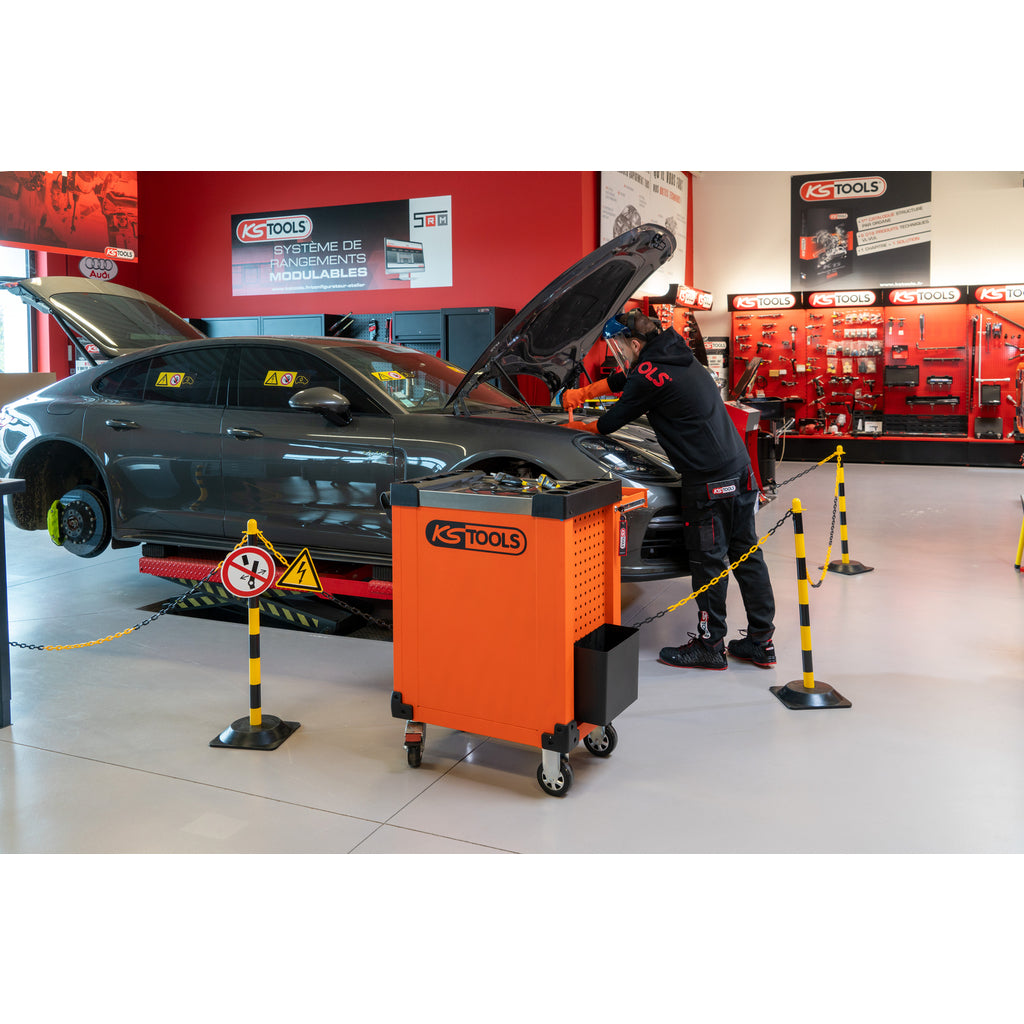 KS Tools ULTIMATE 819.7045 oranje gereedschapswagen met 7 laden, 44 geïsoleerde gereedschappen en een stroomtang – foto 10