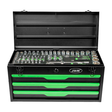 54261 | JBM 143-delige Metalen Gereedschapskist - Verzinkt - Professionele Set