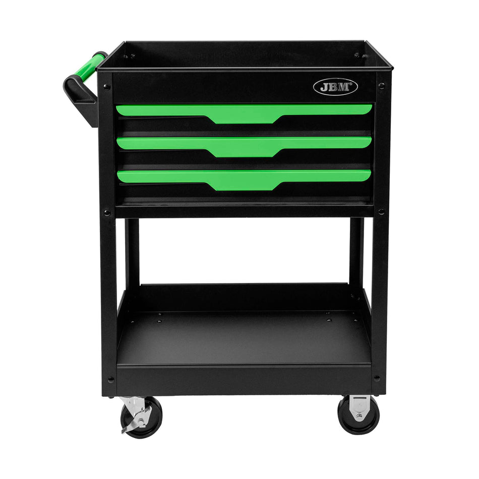 54839 | JBM werkplaats trolley met 3 laden, 1 tray en zijwanden