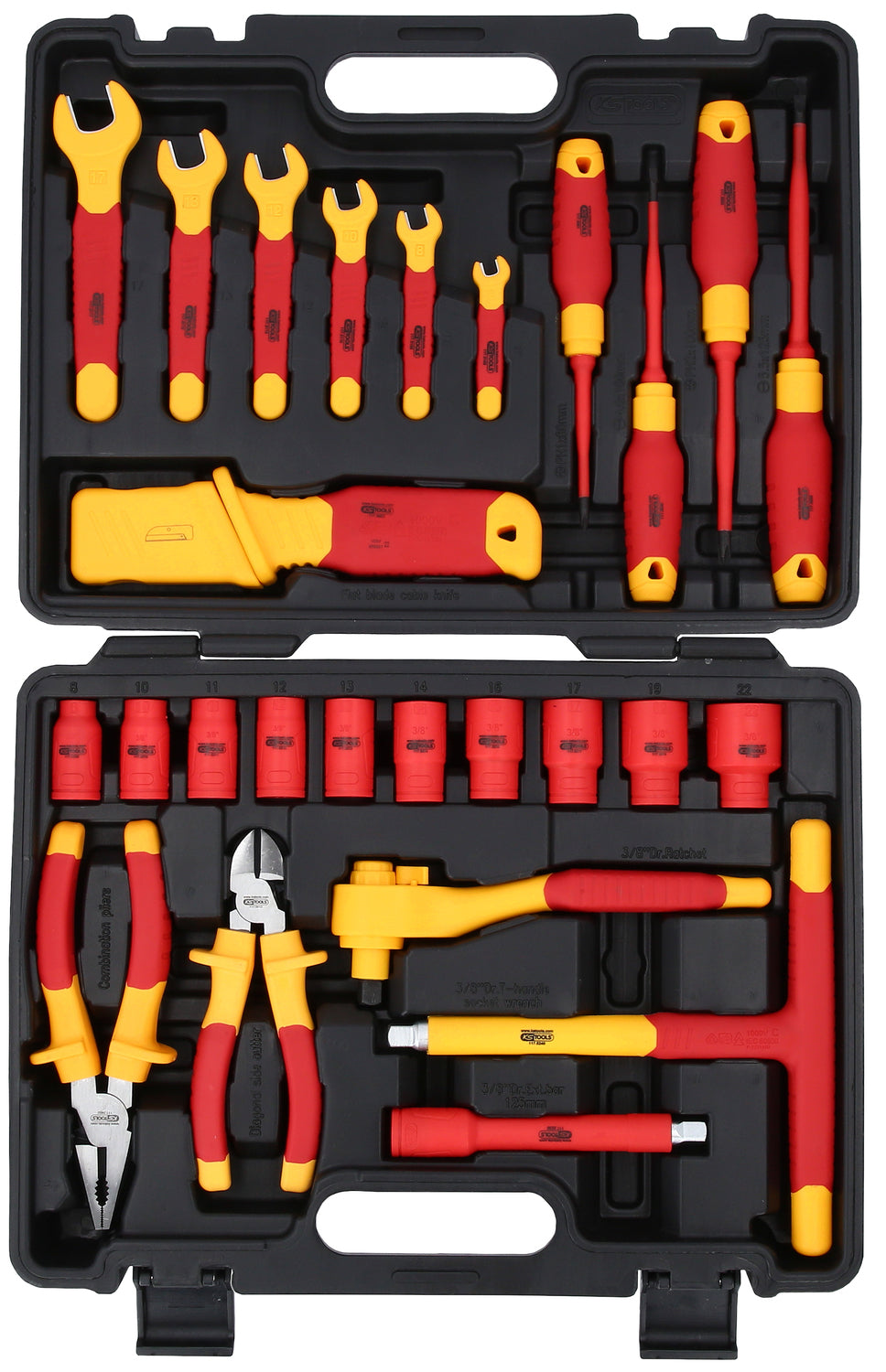 117.1895 | KS Tools Geïsoleerde gereedschapsset voor hybride- en elektrische voertuigen, 26 dlg