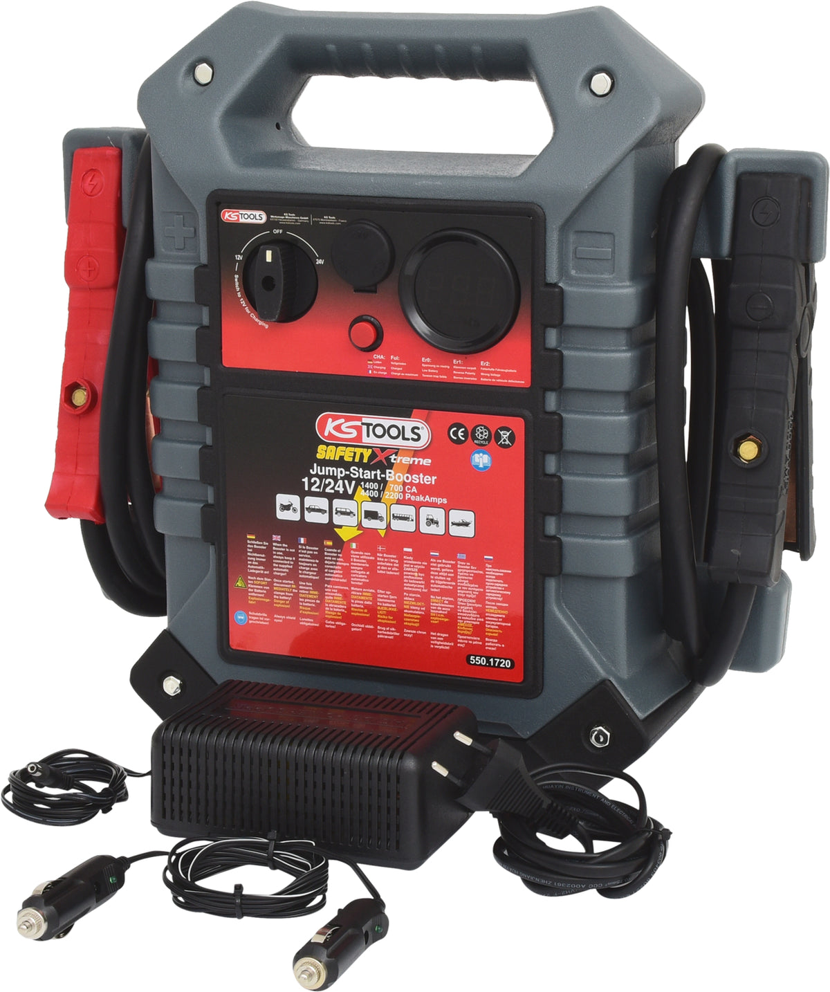 550.1720 | KS Tools 12V/24V Startbooster - mobiele starthulp 1400 A