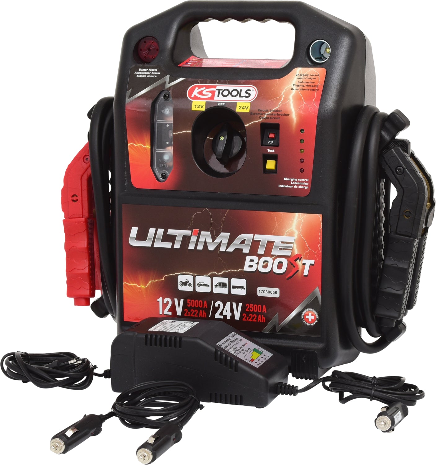 550.1820 | KS Tools 12V/24V accu-booster, mobiel starthulpapparaat 1.700 A