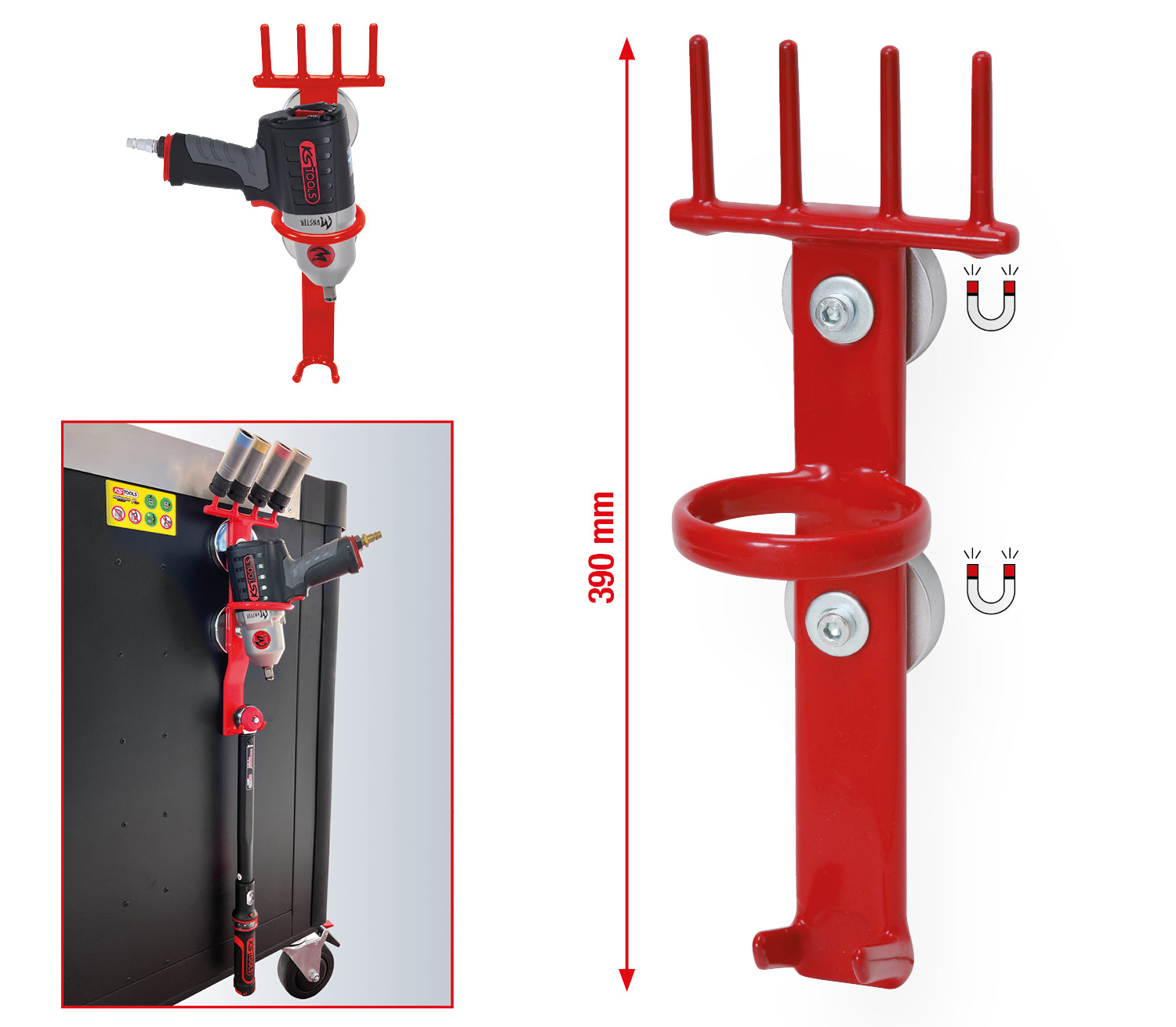 800.0190 | KS Tools Magneethouder, metaal, 390mm