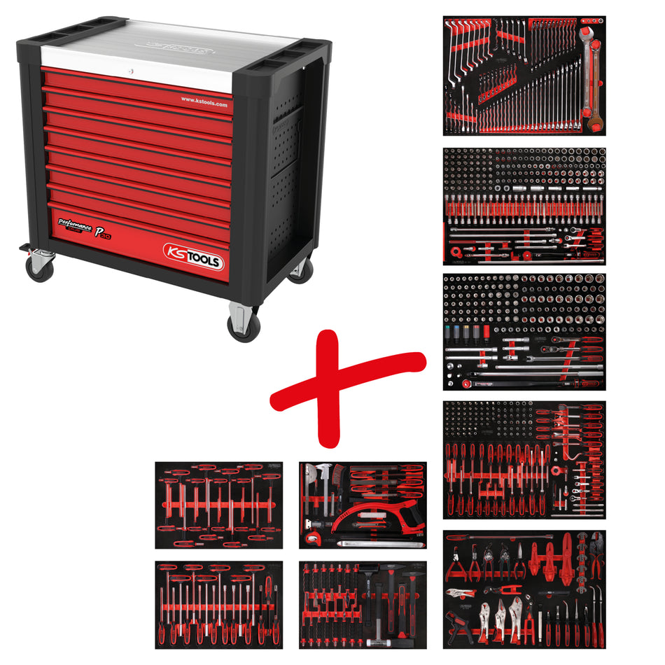830.9706 | KS TOOLS P30 GEVULDE GEREEDSCHAPSWAGEN 706 DLG