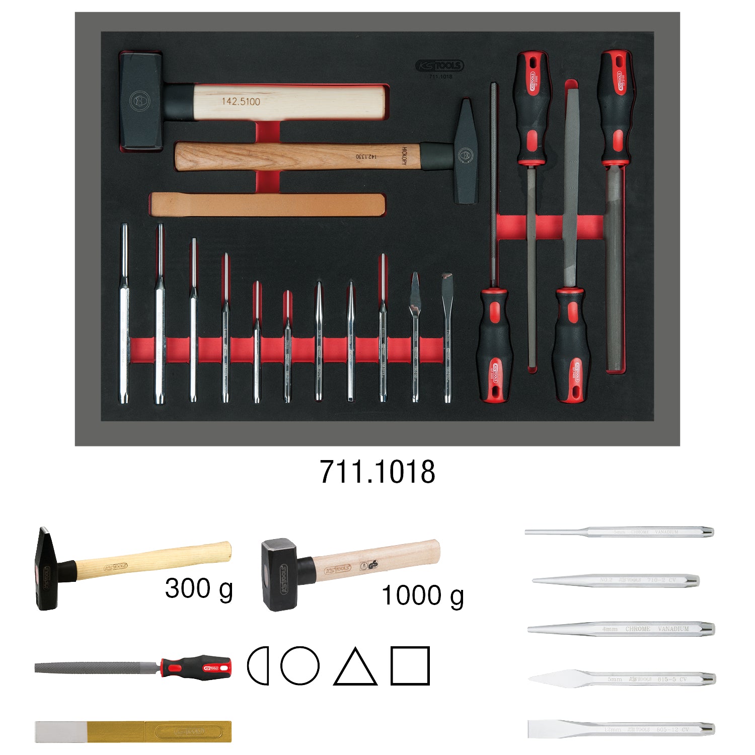 897.7515 | KS TOOLS ECOline gereedschapswagen 515 dlg, 7 laden