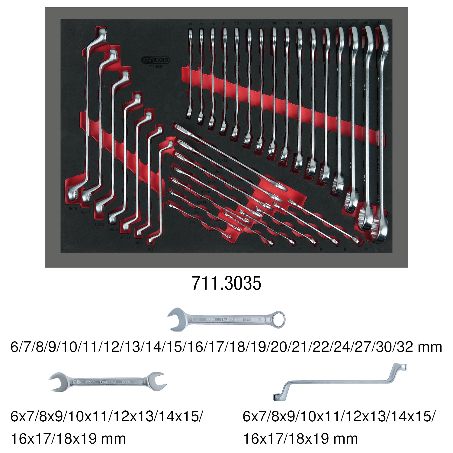 897.7515 | KS TOOLS ECOline gereedschapswagen 515 dlg, 7 laden