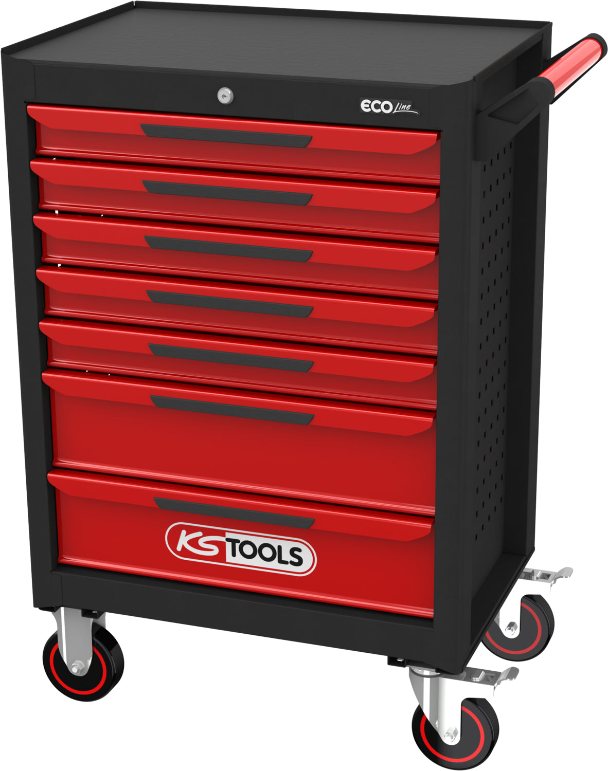 897.7215 | KS TOOLS ECOline gereedschapswagen 215 dlg, 7 laden