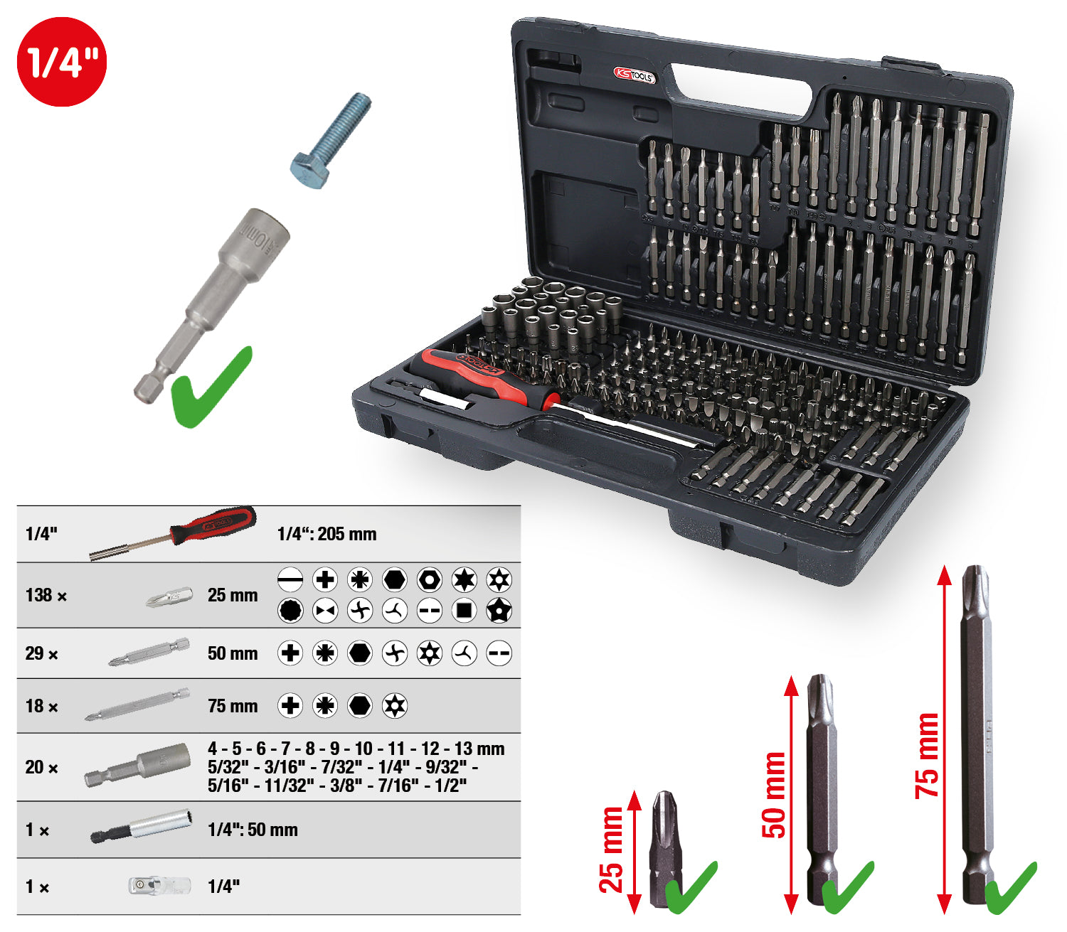 897.7515 | KS TOOLS ECOline gereedschapswagen 515 dlg, 7 laden