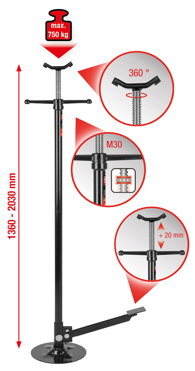 160.0342 | KS Tools telescopische steun met pedaal