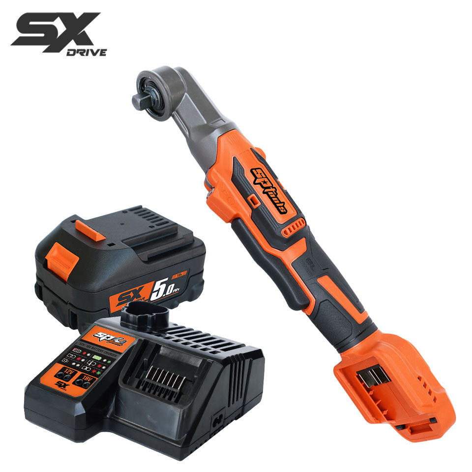 SP83122 | SP TOOLS SX DRIVE 18V haakse slagmoersleutel 90° set