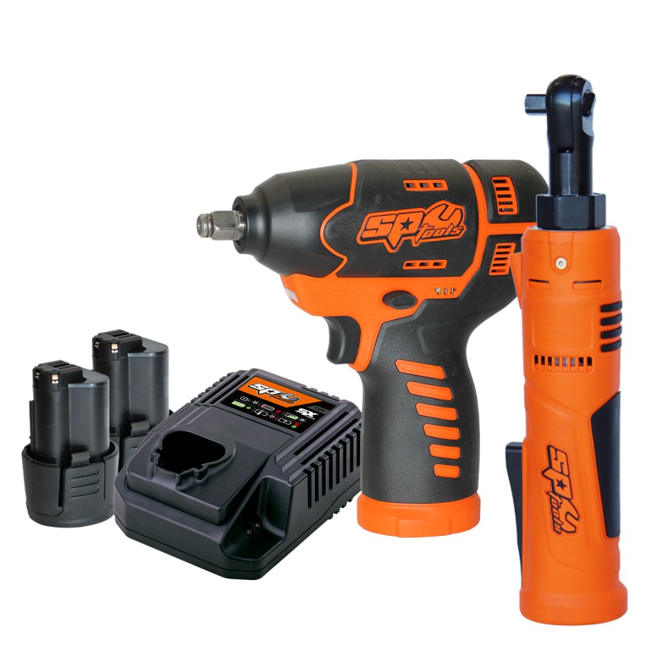 SP83144EU | SP TOOLS SX DRIVE 12V 3/8" Slagmoersleutel en ratel set