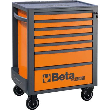 Beta 2400 RSC24/7-VIS gevulde gereedschapswagen in egaal oranje met 224 gereedschappen